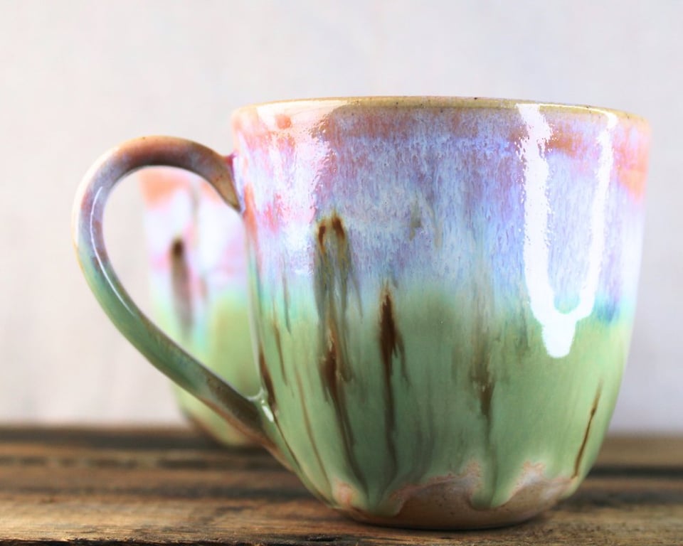 Krus, grøn og lyserød billede 2