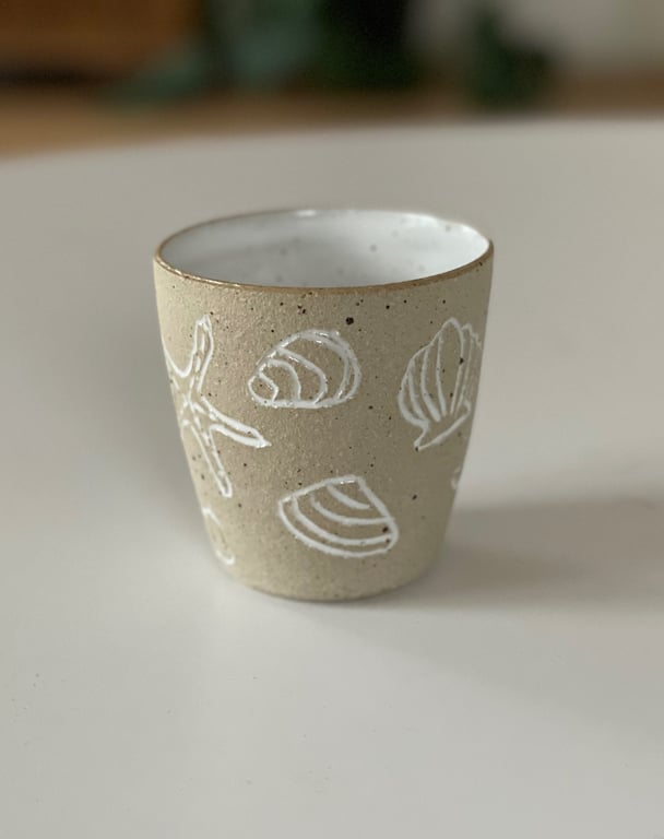 Cortado kop - strandskaller - hånddekoreret