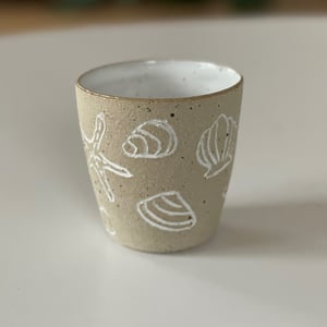 Cortado kop - strandskaller - hånddekoreret – produktbillede