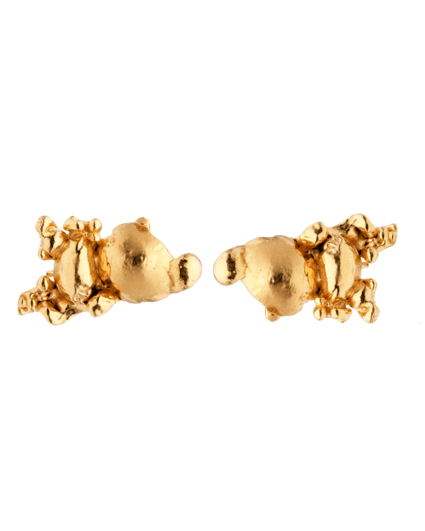 Inel Bubble Bug Crawler Earrings Gold Plated Silver