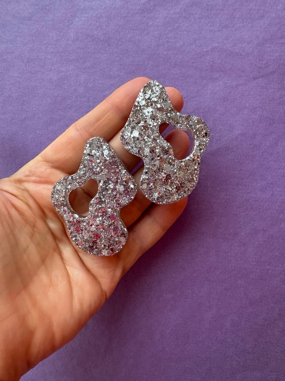 Funky Debbie i sølv glimmer 