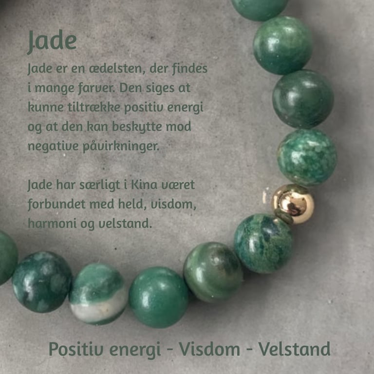 Afrikansk xibei jade armbånd 8mm billede 2
