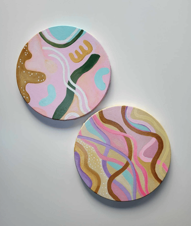 Akrylmaleri - Pastel zebra billede 3