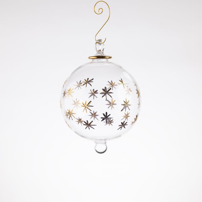 JULEKUGLE DESIGN 1002 KRYSTAL MED GULD ELLER HVIDGULD billede 7