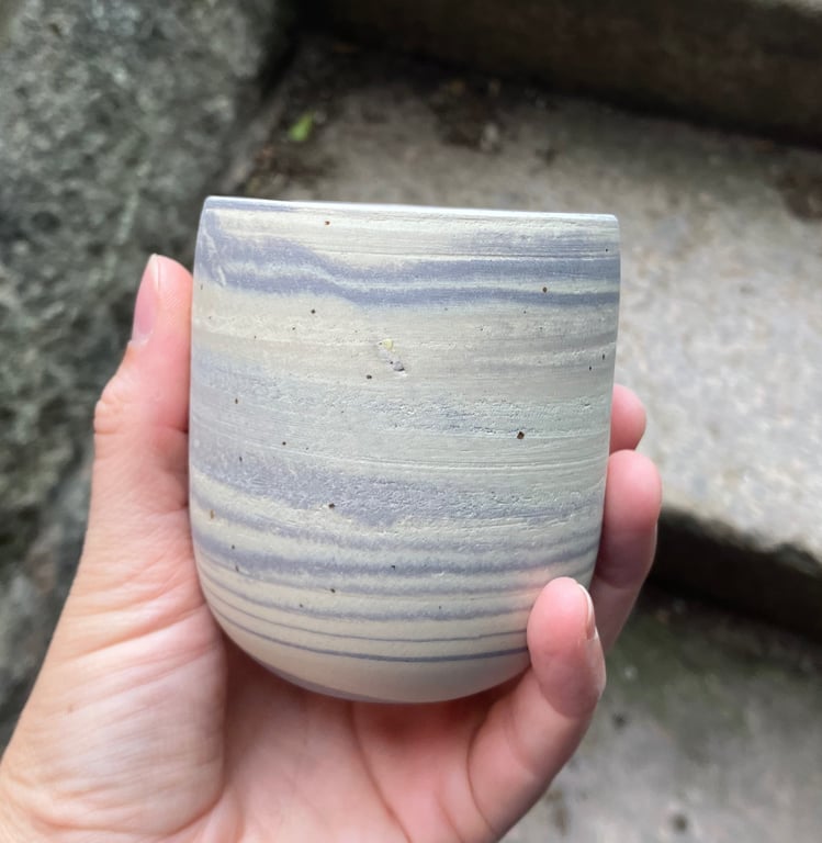 Marmoreret kop, lavendel  billede 2