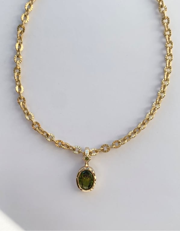 Peridot halskæde billede 2