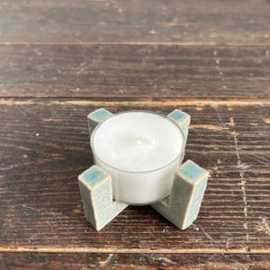 Fyrfadsholder, himmelblå – produktbillede
