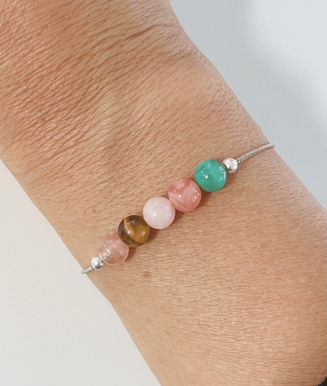 Armbånd med 3 krystaller billede 13