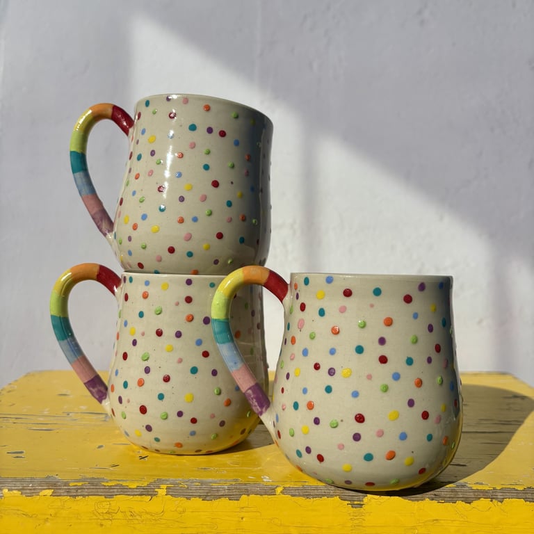 Buttet FruBoysen prikker m. stribet hank billede 3