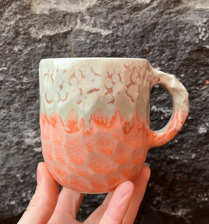 Facetskåret unika kop med hank  billede 3