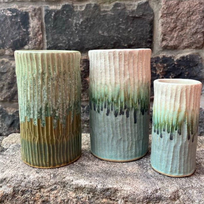 Facetskåret unika vase  billede 3