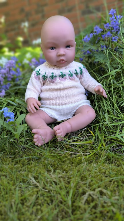 Jordbær Sweater - Dukke billede 6