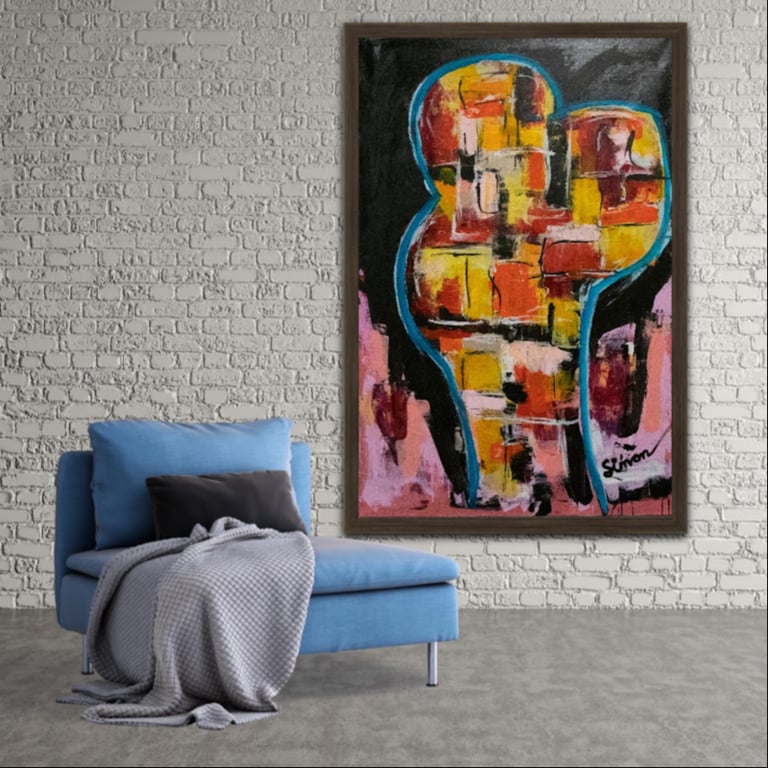#1116 Maleri 100X150 cm SOLD billede 4
