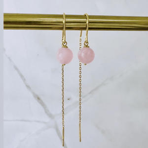 Øreringe med Rosakvarts – produktbillede