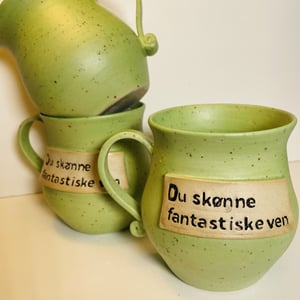 Keramik krus med tekst - Du skønne fantastiske ven – produktbillede