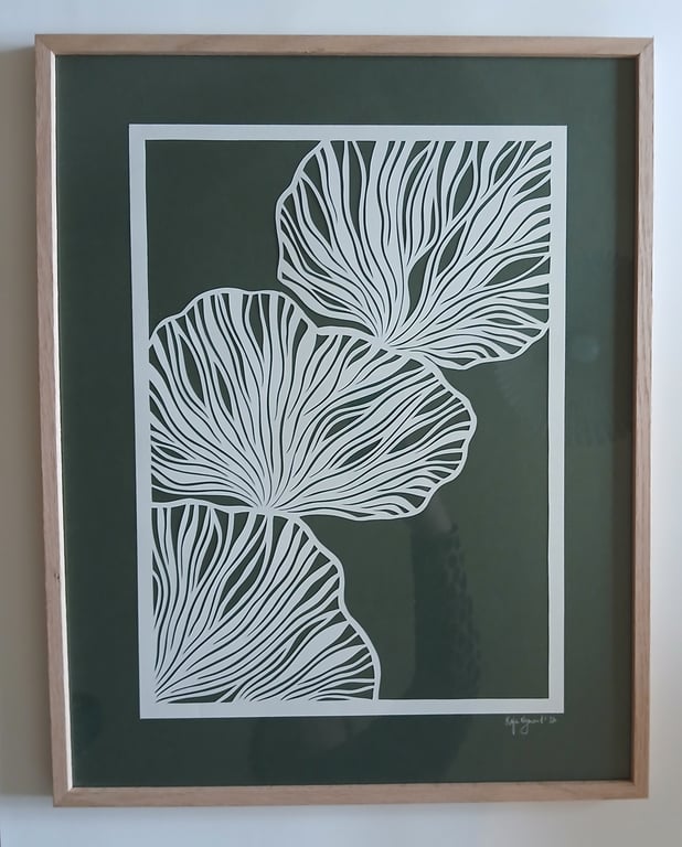 40x50cm papercut, indrammet  billede 5