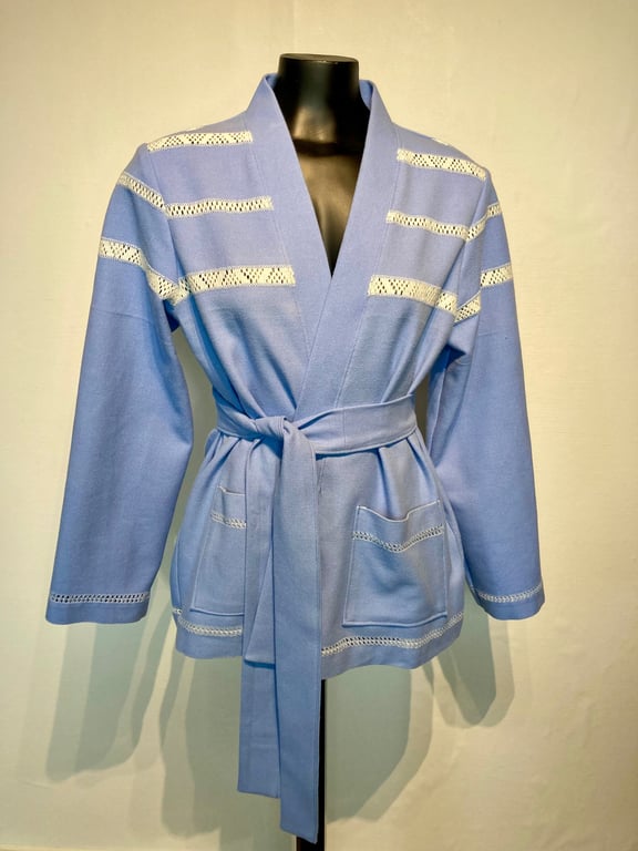 Ingrid-jakke i dueblå