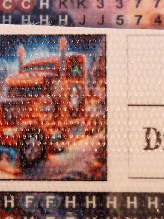 Her er der en julelasbilen den er 30 ×30 