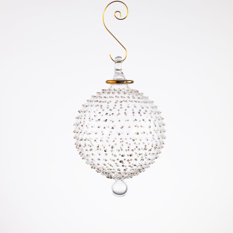 JULEKUGLE DESIGN 1006 KRYSTAL MED GULD ELLER HVIDGULD billede 3