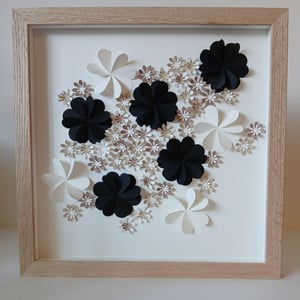 30x30cm &quot;blomstermark&quot;, indrammet  – produktbillede