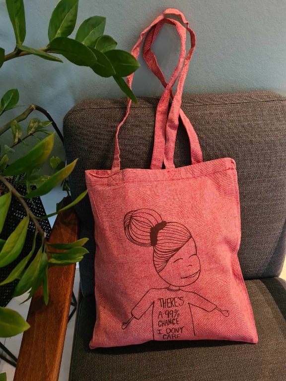 Mulepose: there's a 99% chance I don't care Mørkerød  (2)