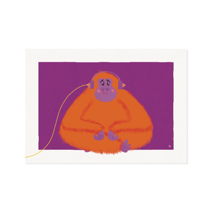Orange orangutang – plakat – produktbillede