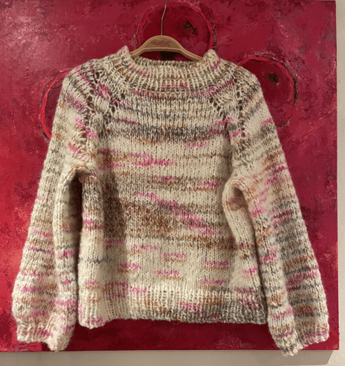 Kit: Kort stortrøje med raglan og snoning (top-down) (3)