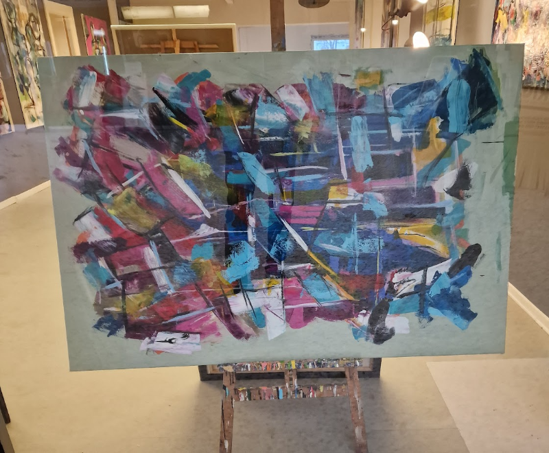 #1127 Maleri 100X150cm SOLD billede 6