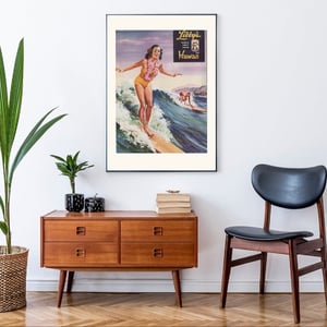 Plakat - Surfing Hawaii – produktbillede