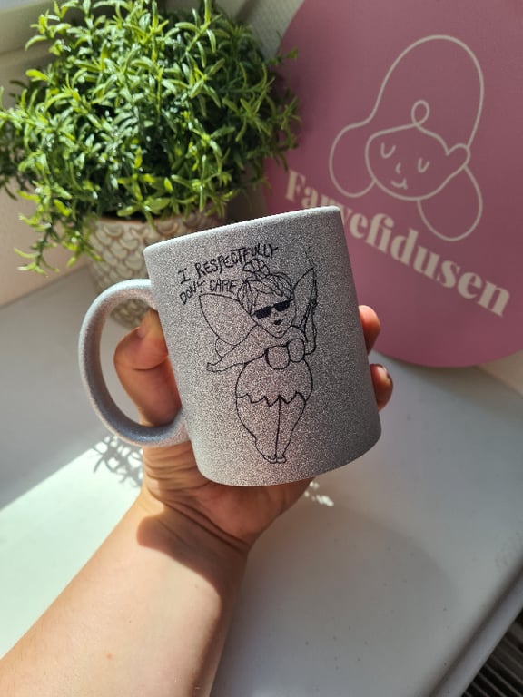 Krus: i respectfully don't care Sølv Glimmer (2)