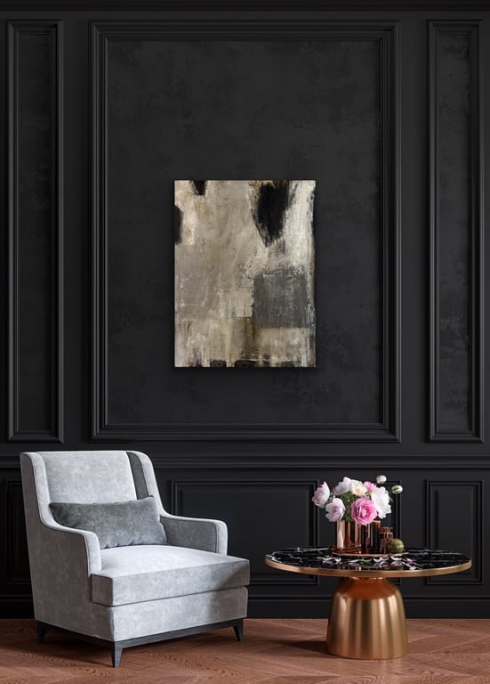 MALERI 90x70 - ROLIGE ØJEBLIKKE billede 3