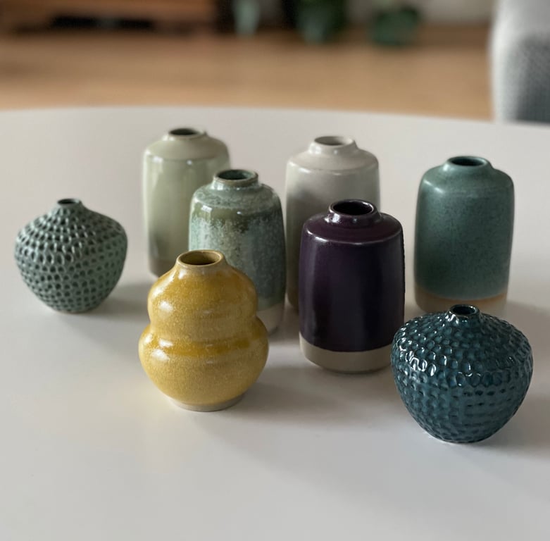 Vase, creme - 11,5 cm høj billede 2