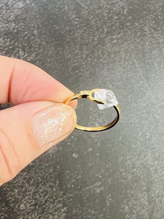 Beyou ring med en Herkimer diamant nr.2 billede 3