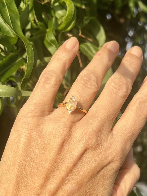BeYou ring med en Herkimer diamant nr.11 billede 3