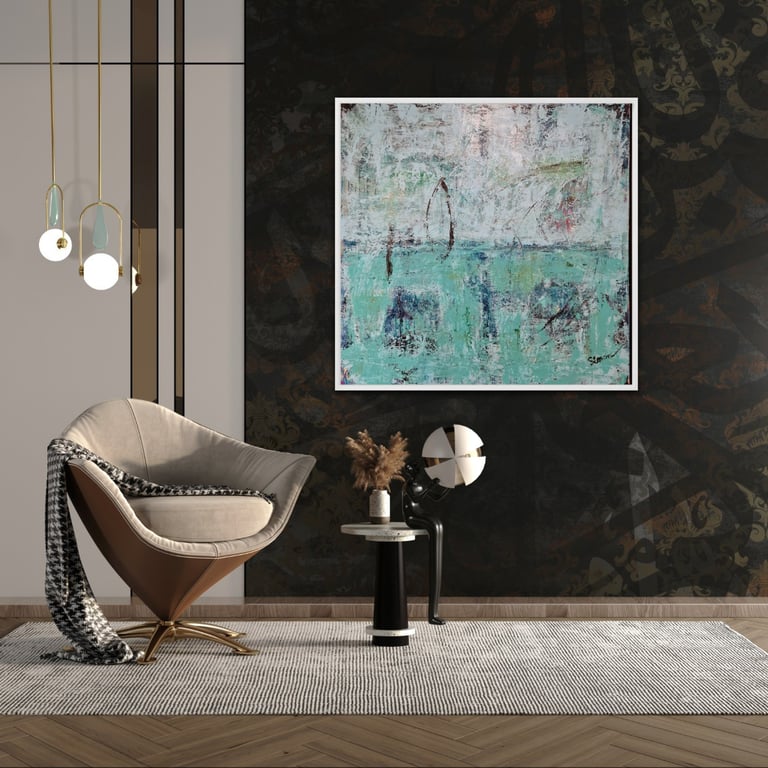 #1294  100 x 100cm SOLD billede 6