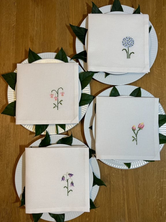 4 Spring time servietter 2044-2 ca. 40 x 40 cm. billede 3