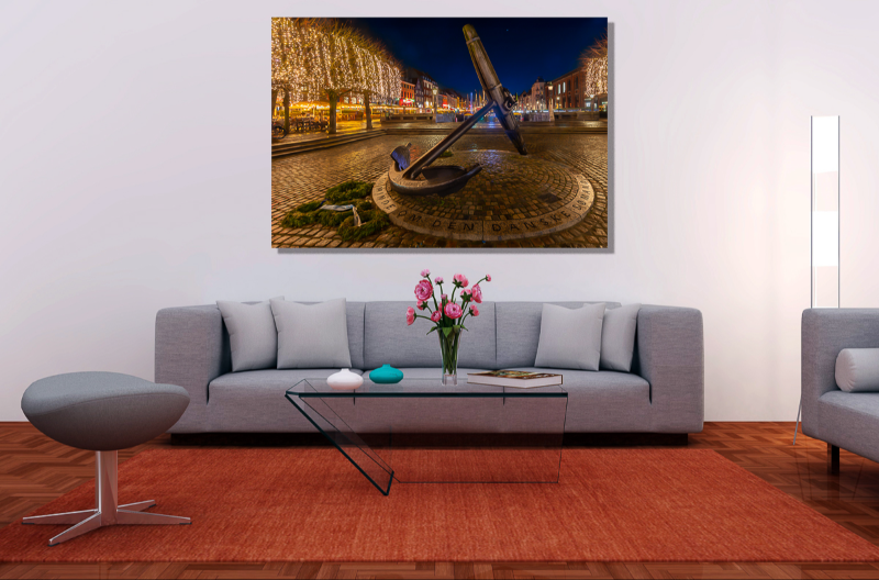 Det ikoniske anker i Nyhavn under lysfestivalen i København billede 2