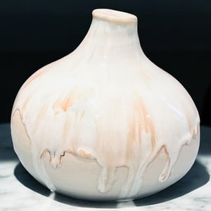 Dråbehvid &amp; Himmelblå Vase – produktbillede