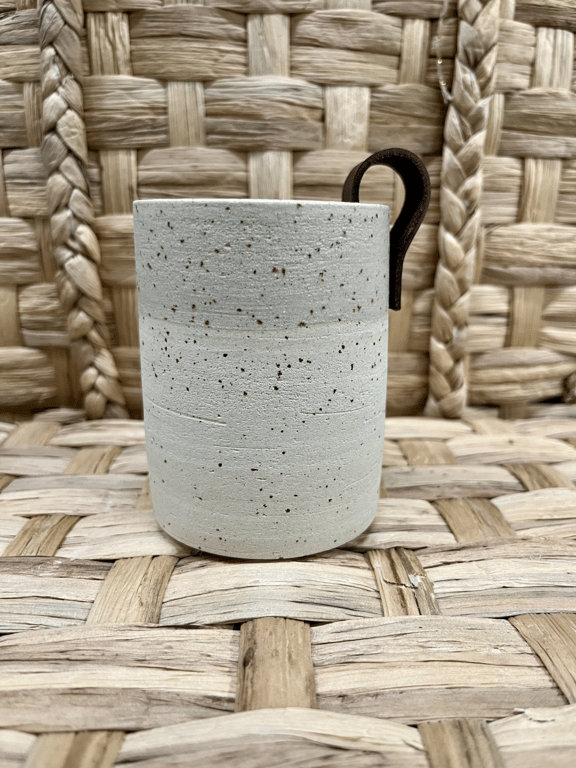 Vase med læderhank  billede 3