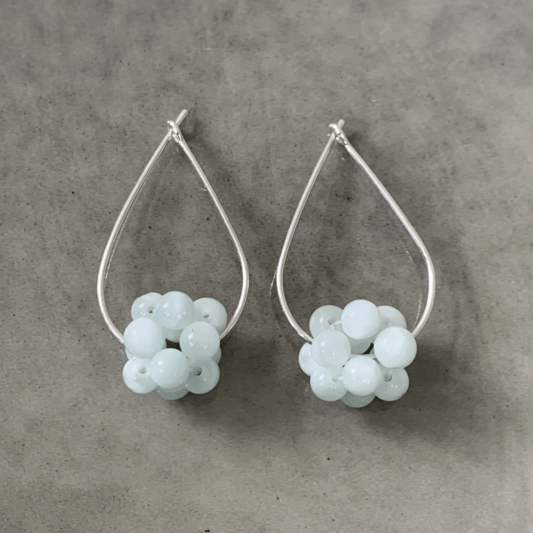 Grøn angelit Berries øreringe 