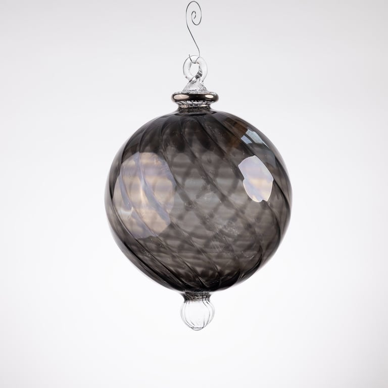 JULEKUGLE DESIGN 1030 SMOKE MED HVIDGULD billede 4