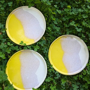 Frokosttallerken gul/beige – produktbillede