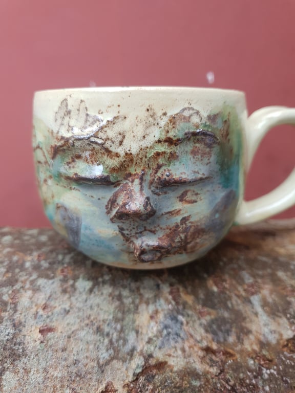 Syngende ansigtskop med hank  billede 4