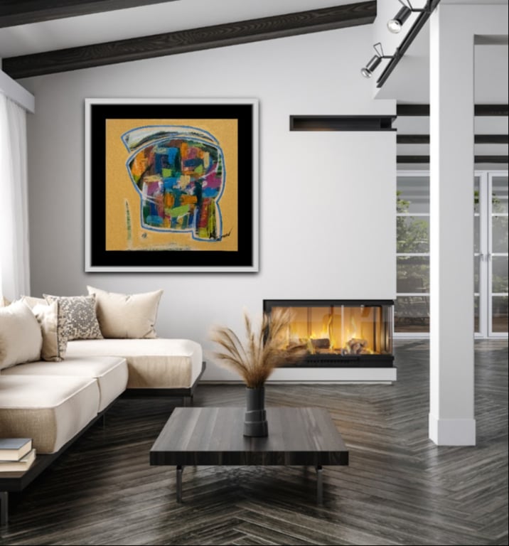 #1120 Maleri 100X100cm SOLD billede 3