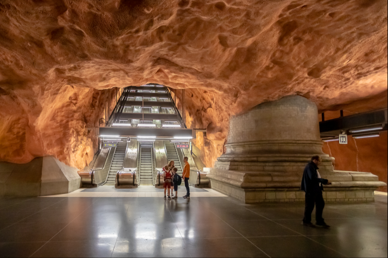 En spektakulær Metro station i Stockholm
