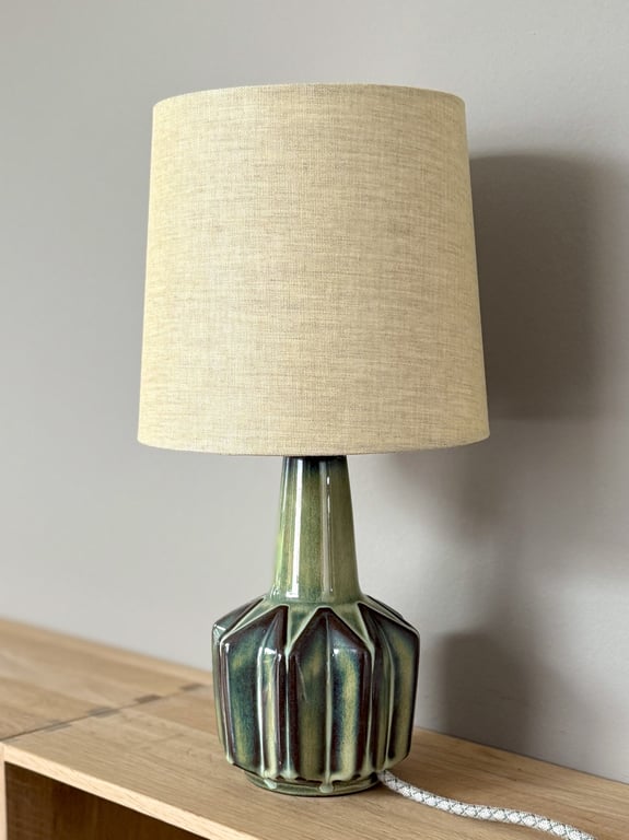 Upcycled vintage bordlampe - Søholm Keramik