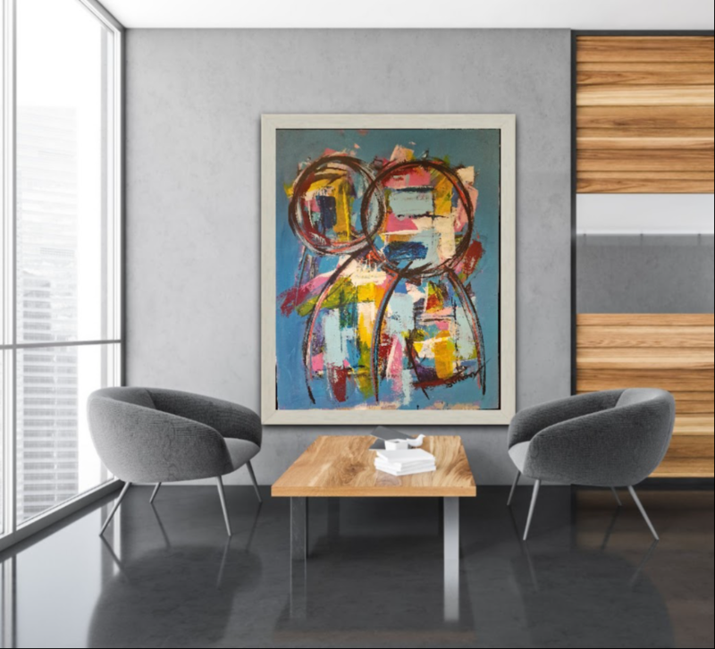 #1164 Maleri 80X100cm  SOLD billede 4