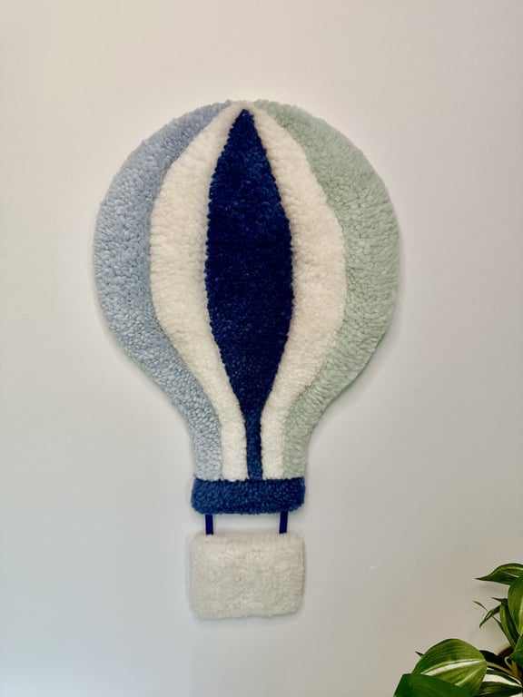 Tuftet luftballon - Håndlavet vægkunst i 100% uld. billede 5
