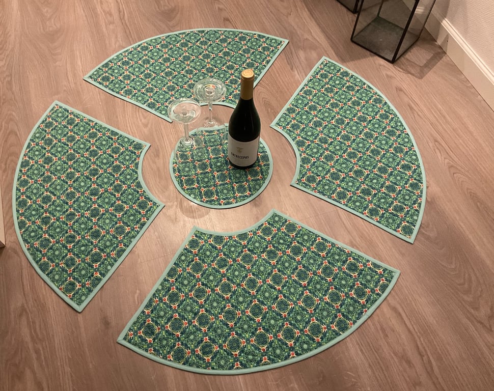 Dækkeservietter til rundt bord