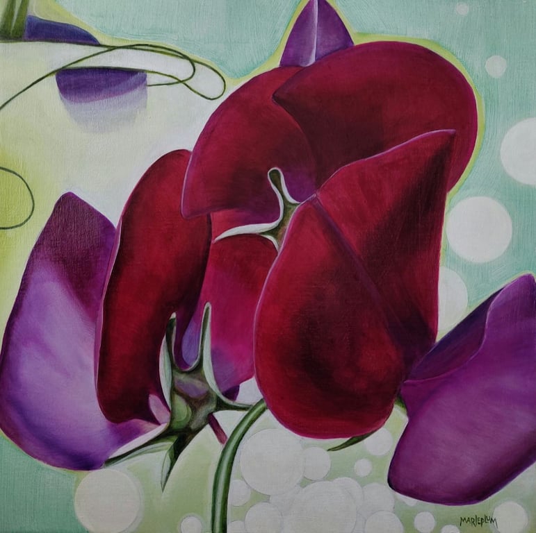 Lykkelige stunder © 50x50cm billede 2